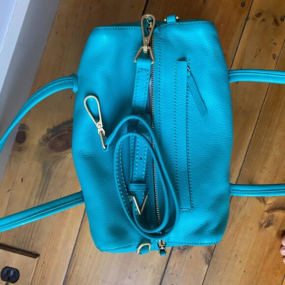 Vera Bradley Mallory Turquoise Leather Handbag - Brand New - Picture 7 of 15